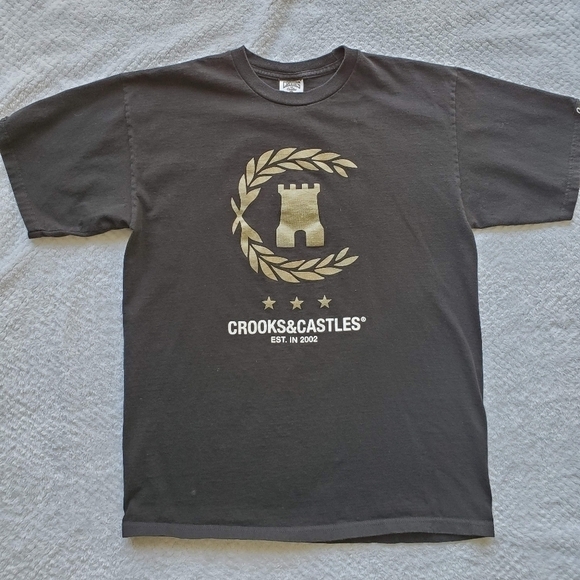 CROOKS & Castles Black Unisex T-Shirt Size Medium - Picture 4 of 7